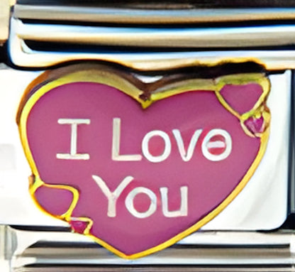 I Love You on Pink Hearts