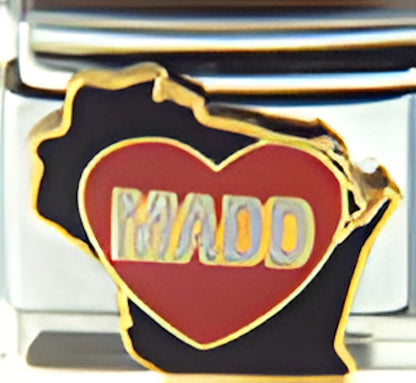 MADD Text in Heart
