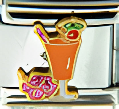 Orange Drink with Flower