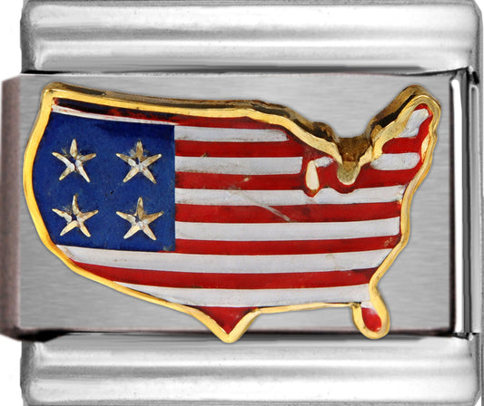Deluxe USA Map Flag
