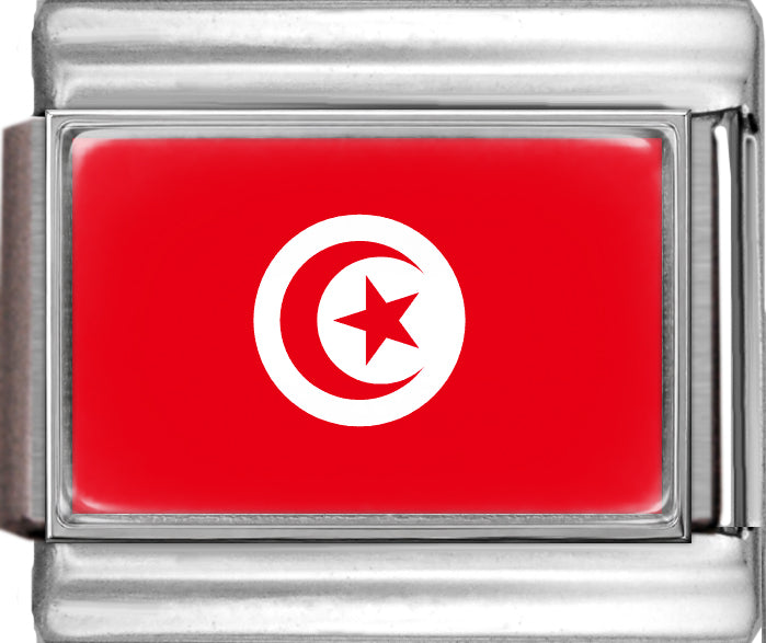 Tunisia Flag Photo Italian Charm