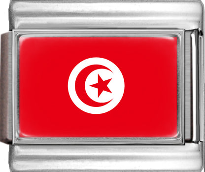 Tunisia Flag Photo Italian Charm