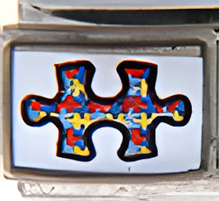 Autism Puzzle Piece Photo Charm