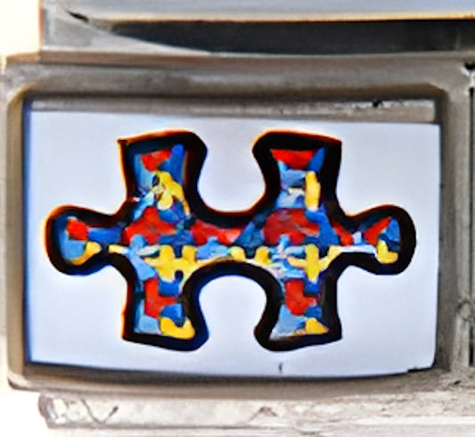 Autism Puzzle Piece Photo Charm