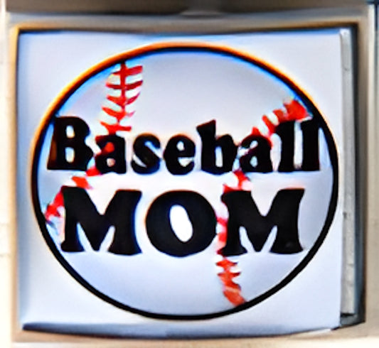 Baseball Mom Photo Charm