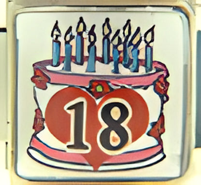 Celebration Cake 18 Photo Charm
