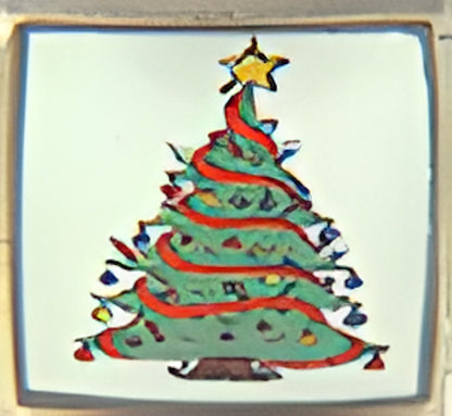 Christmas Tree with Decorations Photo Charm