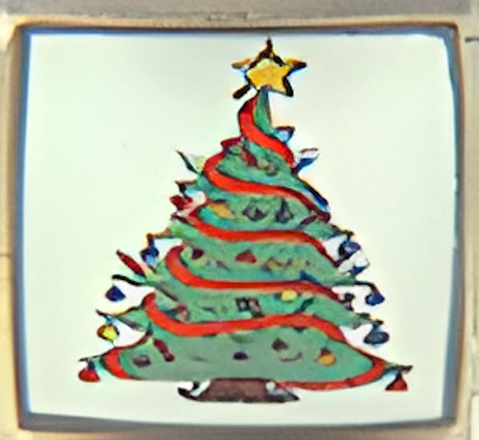 Christmas Tree with Decorations Photo Charm