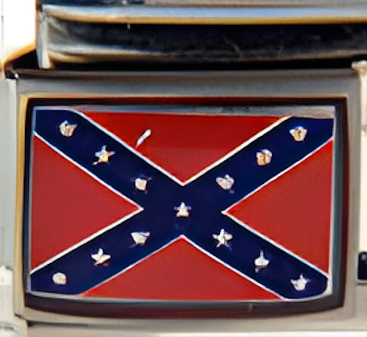 Confederate Flag Photo Charm