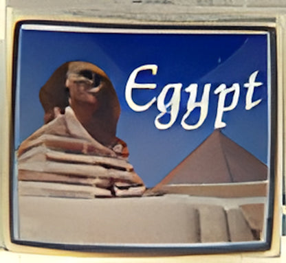 Egypt with Sphinx and Pyramid Photo Charm