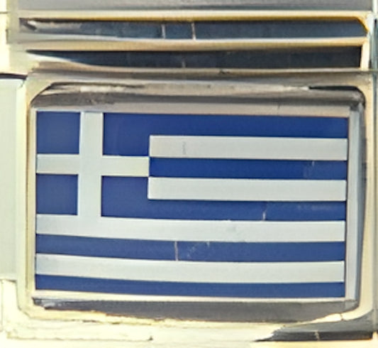 Greece Flag Photo Charm