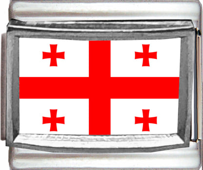 Georgia Country Flag Photo Charm