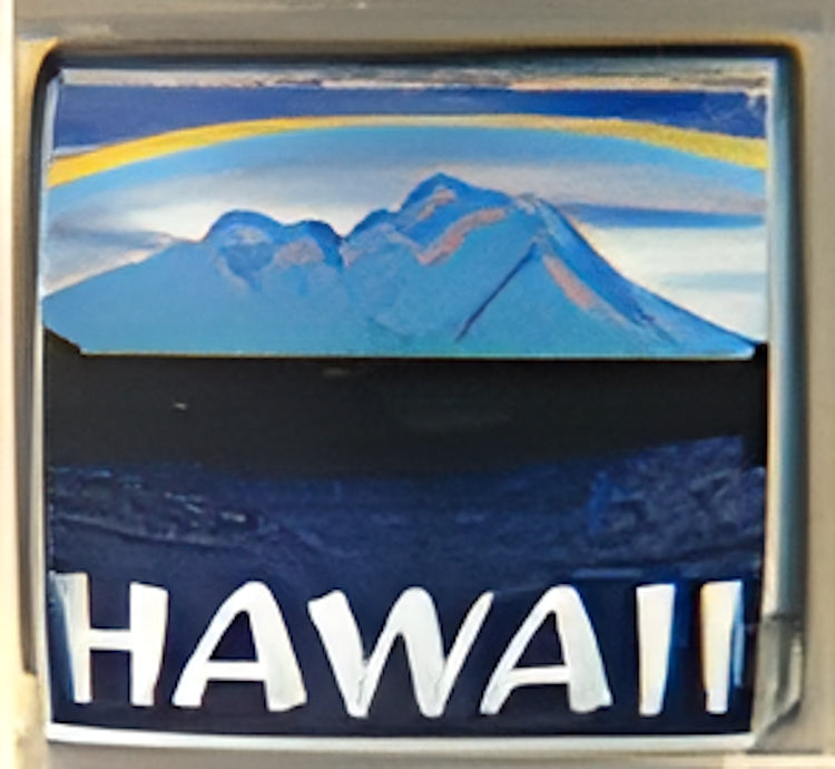Hawaii Scene with Rainbow Photo Charm