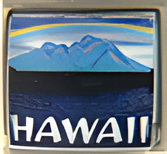 Hawaii Scene with Rainbow Photo Charm