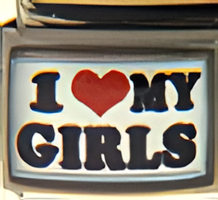 I Love My Girls Photo Charm
