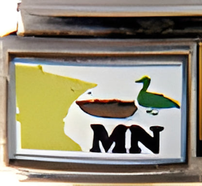Minnesota Outline with MN Photo Charm