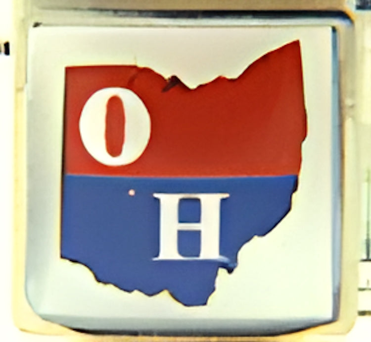 Ohio State Flag Photo Charm
