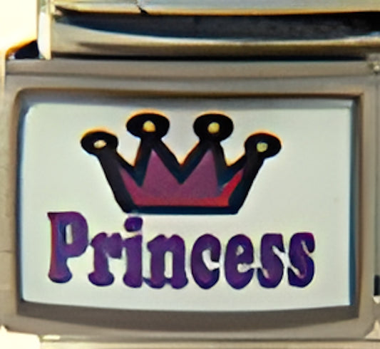 Crown with Purple Princess Photo Charm