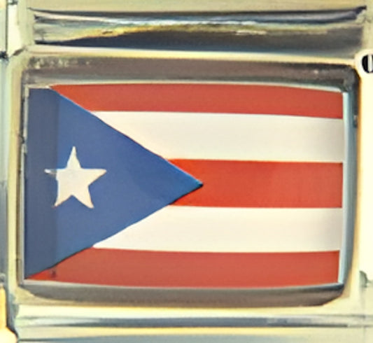 Puerto Rico Flag Photo Charm
