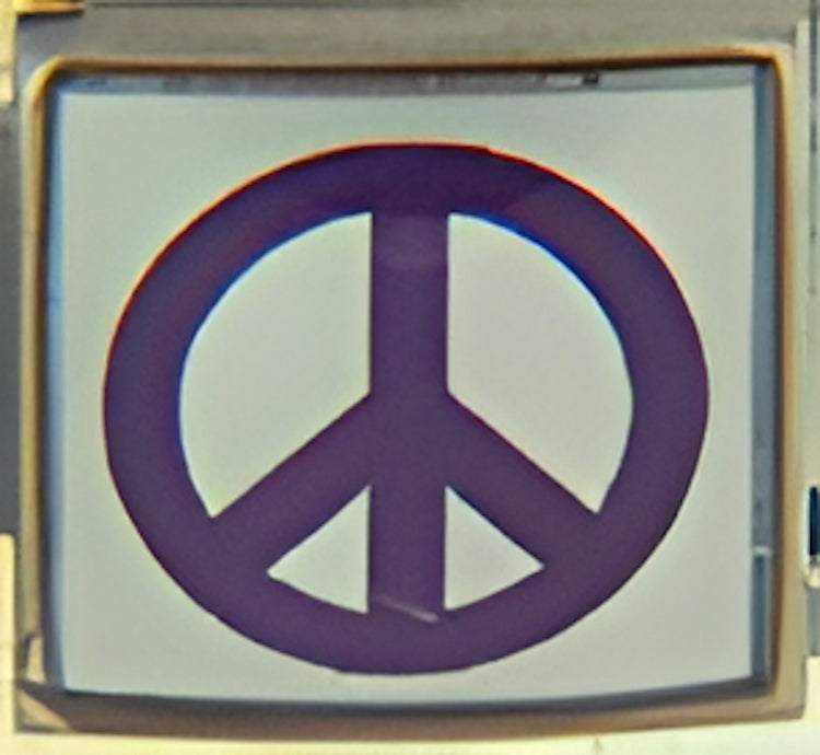 Purple Peace Sign Photo Charm