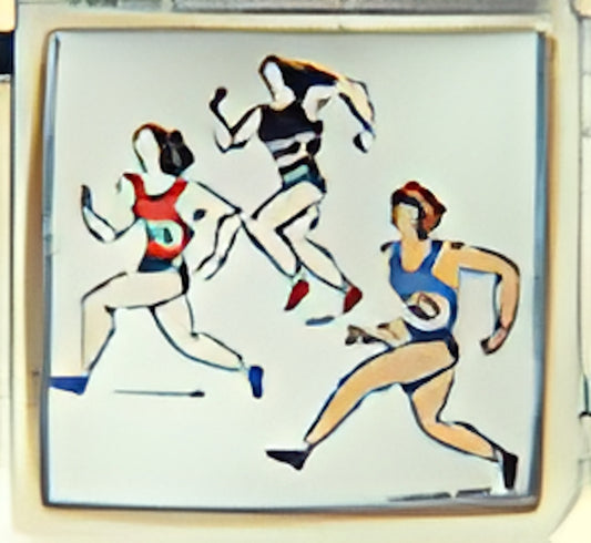 Three Runners Photo Charm