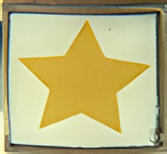 Yellow Star on White Photo Charm