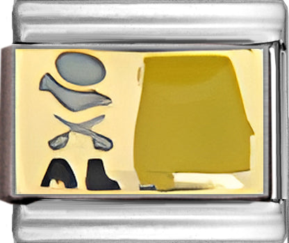 Yellow Alabama Outline with AL on Gold