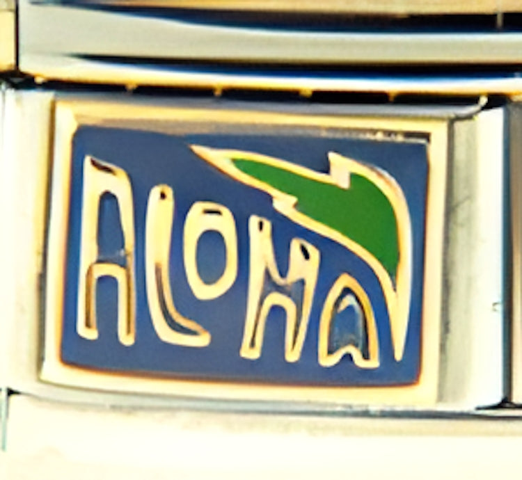 Aloha with Blue and Green