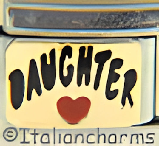 Daughter on Gold with Red Heart