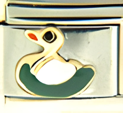 Green and White Duck