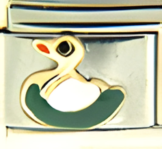 Green and White Duck