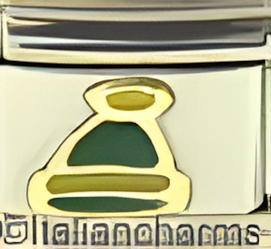 Green Ski Cap with Yellow Trim