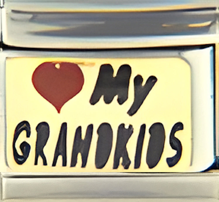 Heart My Grandkids on Gold