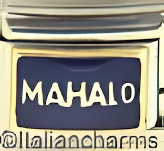 Mahalo - Thank You on Blue