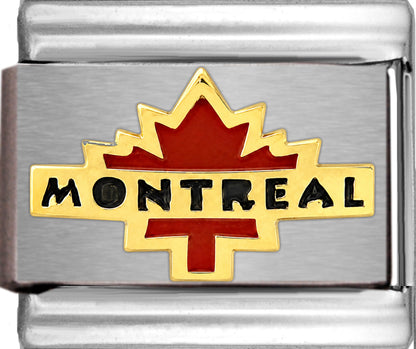 Montreal on Red Maple Leaf