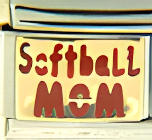 Red Softball Mom