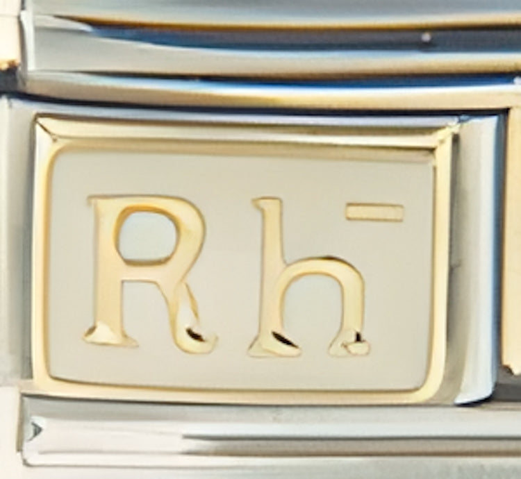 Rh Blood Type on White
