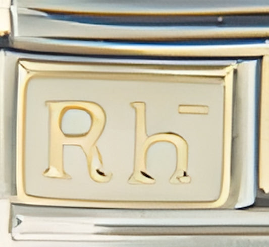 Rh Blood Type on White
