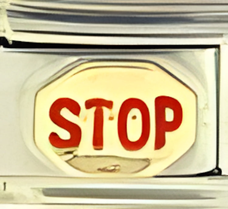 Stop Sign Red Letters