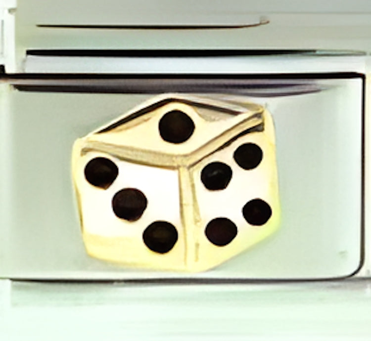 Gold Dice with Black
