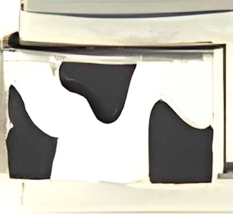 Black and White Cow Print on Sterling Silver
