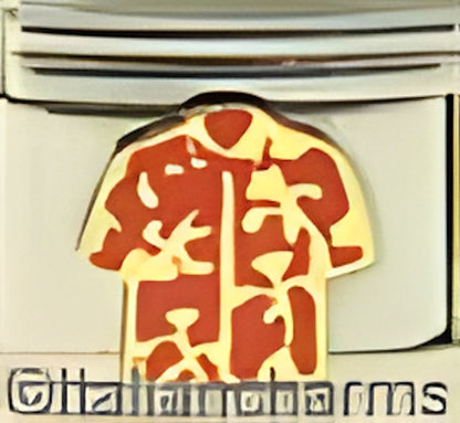 Orange Aloha Shirt Non-Italian