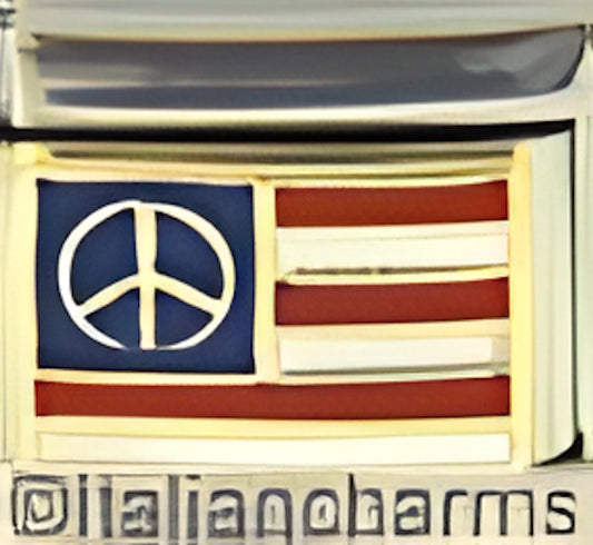 American Flag with Peace Sign