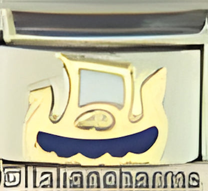 White and Blue Ship