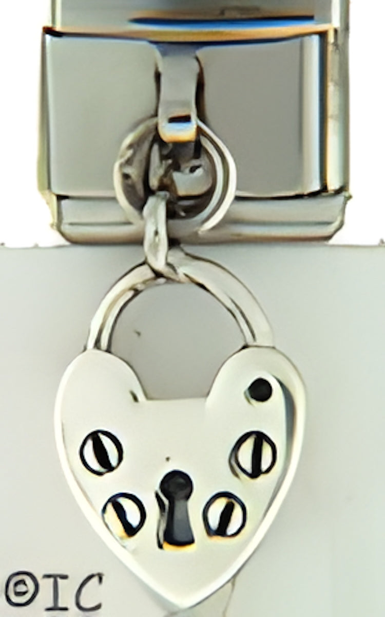 Dangle Sterling Heart Lock