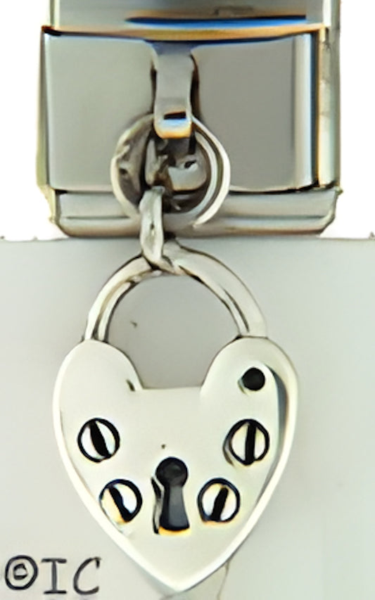 Dangle Sterling Heart Lock