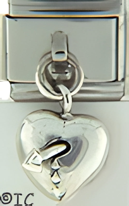 Dangle Sterling Heart with Arrow