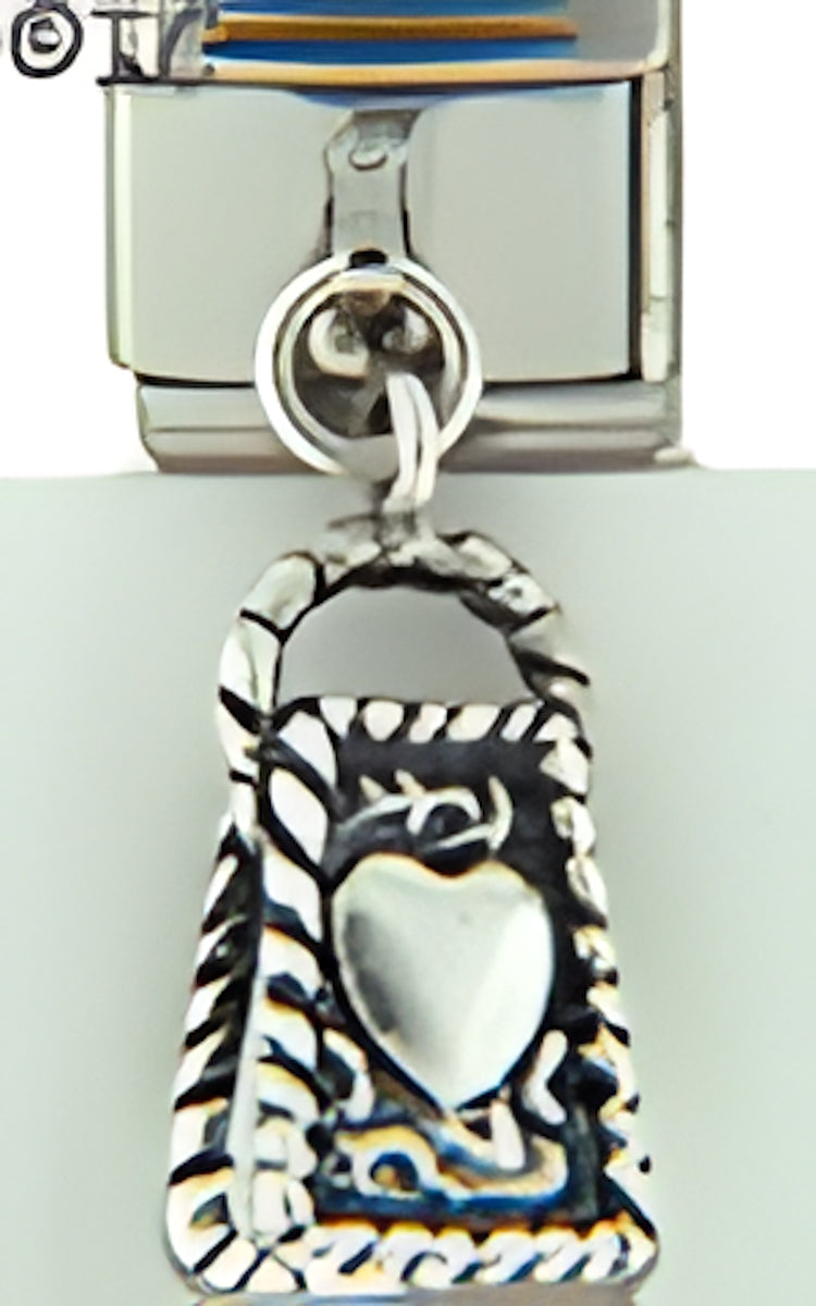 Dangle Sterling Purse with Heart