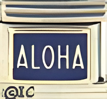 Aloha on Dark Blue