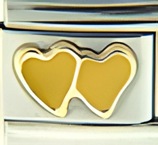 Yellow Double Hearts